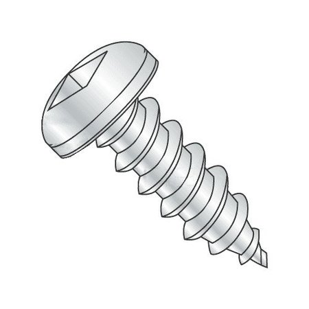 Sheet Metal Screw, #6 X 1/2 In, Zinc Plated Steel Pan Head Square Drive, 7000 PK